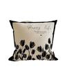 Light luxury high-end beige pillow cover abstract art modern simple pillow living room sofa model room pillow cover