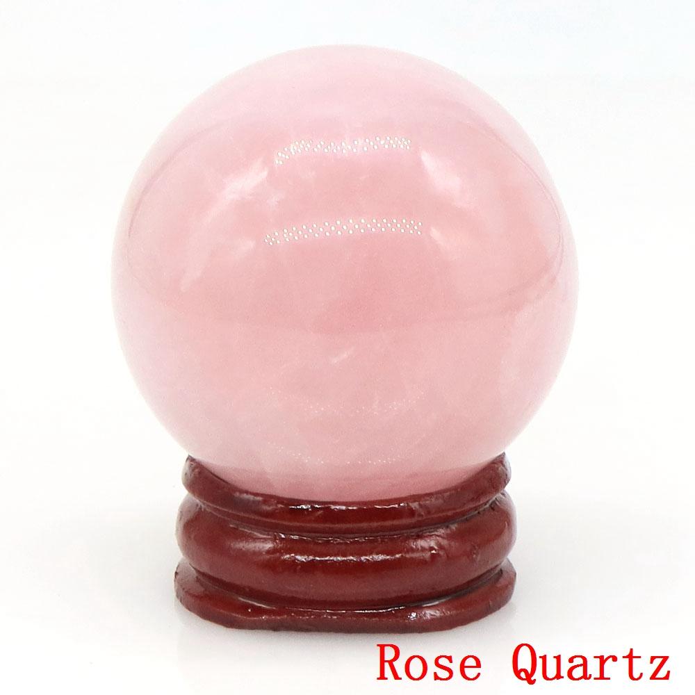 40mm Natursteine Amethyst Lapislazuli Reiki Heilkristalle Energie Chakra Massage Edelstein Kugel Heimdeko Handwerk Mit Ständer