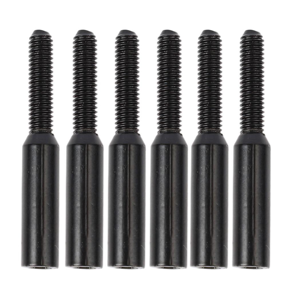 6PCS Black Electric Guitar Screws Metal Guitar Screw Set Replacement Hex Bolts For Electric Guitar