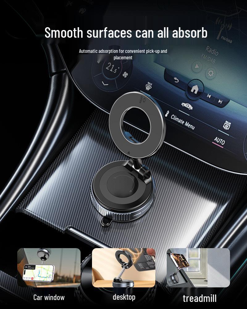 Magnetic Phone Multifunctional Vacuum Car Holder Suction Cup Dashboard Mount
