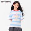 BARRY BANNY Girls' Cotton Bear Short Sleeve T-Shirt