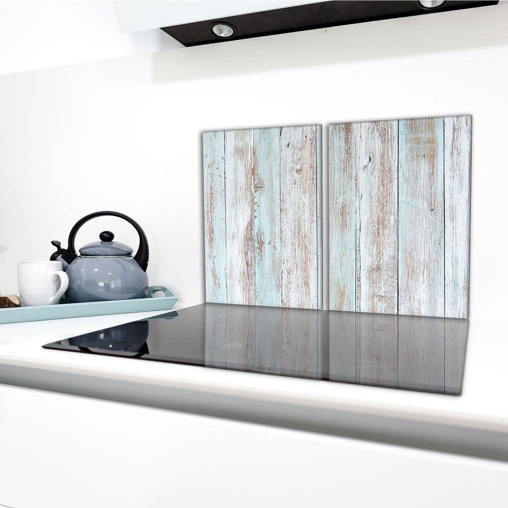 Pannello protettivo in vetro per piano cottura 2x40x52 Legno