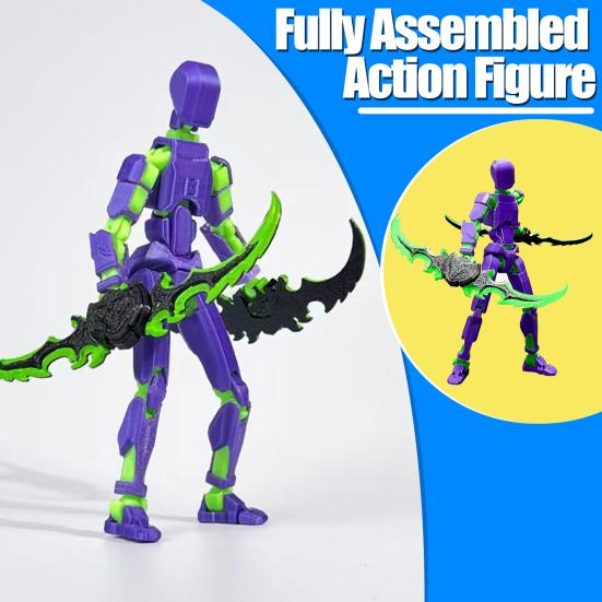 3D Printed Robot Action Figure with Accessories Movable Joints Robot