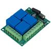 Rosfix Moduł Przekaźnika z Pilotem 433MHz – Zasięg do 100m | 4 Przekaźniki w Obudowie | Napięcie 12V DC, Częstotliwość 433MHz