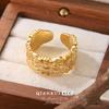 French retro personalized relief small daisy open ring light luxury high sense fashion commuter design jewelry