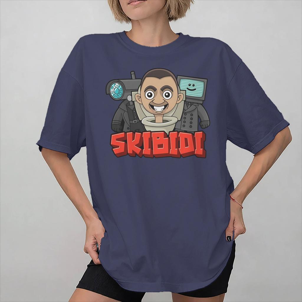 Skibidi Toilet Titan SpeakerUnisex Outfit Unisex Women T Shirt Pure Cotton Tee Graphic Printing Tops Tshirt