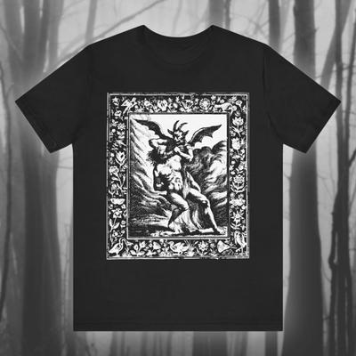 The Sinner's Torment Goth Tee Goth Tee Horror Tee Medieval Torture Art Tee Spooky Unisex Tee Vintage Woodcuts Mysticism Style
