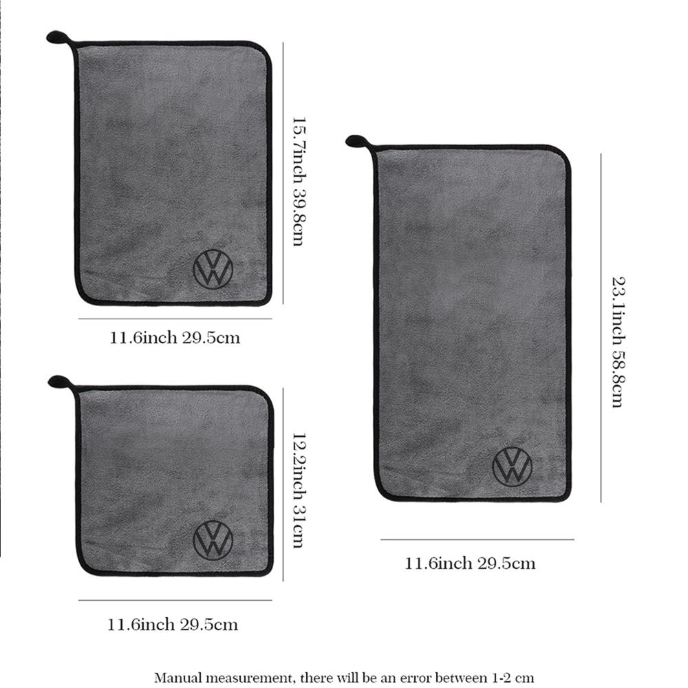 Car Wash Microfiber Towel Auto Cleaning Drying Cloth Care Cloth For Volkswagen GTI Golf Polo Passat VW Tiguan T-ROC Jetta Taigo zf1