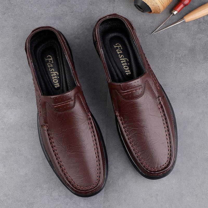Fashion Genuine Leather Men's Casual Shoes Luxury Formal Man Loafers Moccasins Breathable Slip on Male Boat Shoes Driving Flats