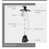 Clothes Steamer with Adjustable Pole Clothes Steamer 11 Steam Levels 41-110 cm Black