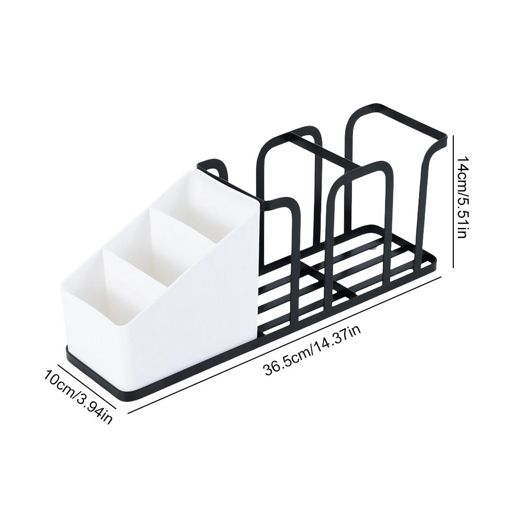 Coffee Tea Condiment Accessories Holder Multifunction Coffee Condiment Storage Rack Space Saving for Kitchen Office Break Room