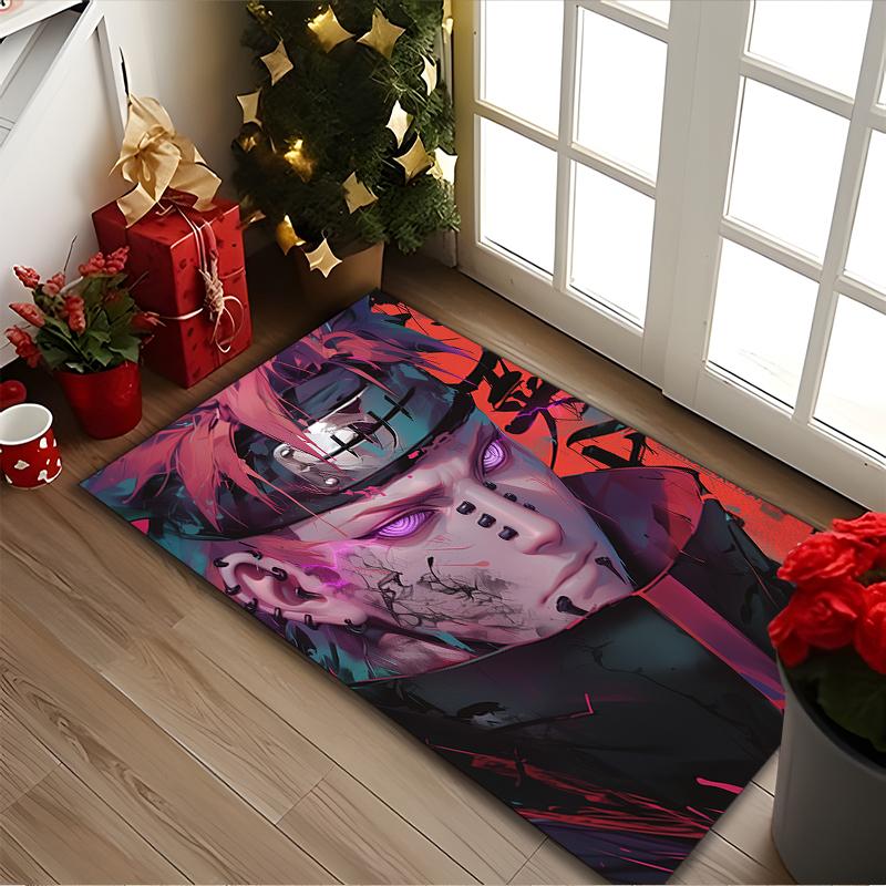 naruto Rug Ideal for Reading Room, Multi-purpose Office Chair Sofa Carpet, Anti-slip Printed Home Area Rug