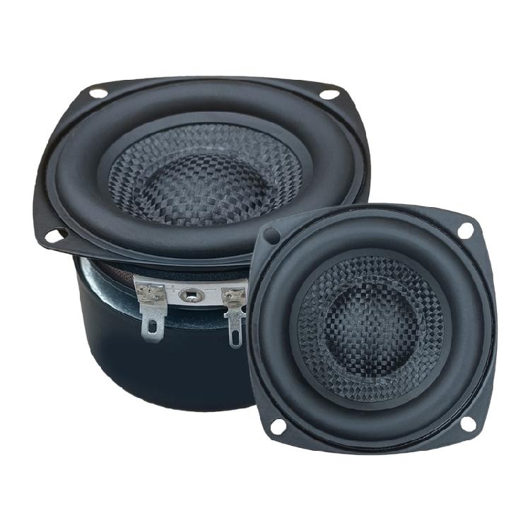 Professional 3Inch Square Woofer Speaker HiFi Grade Output Glass Fiber Woven Cones 86dB Sensitivity