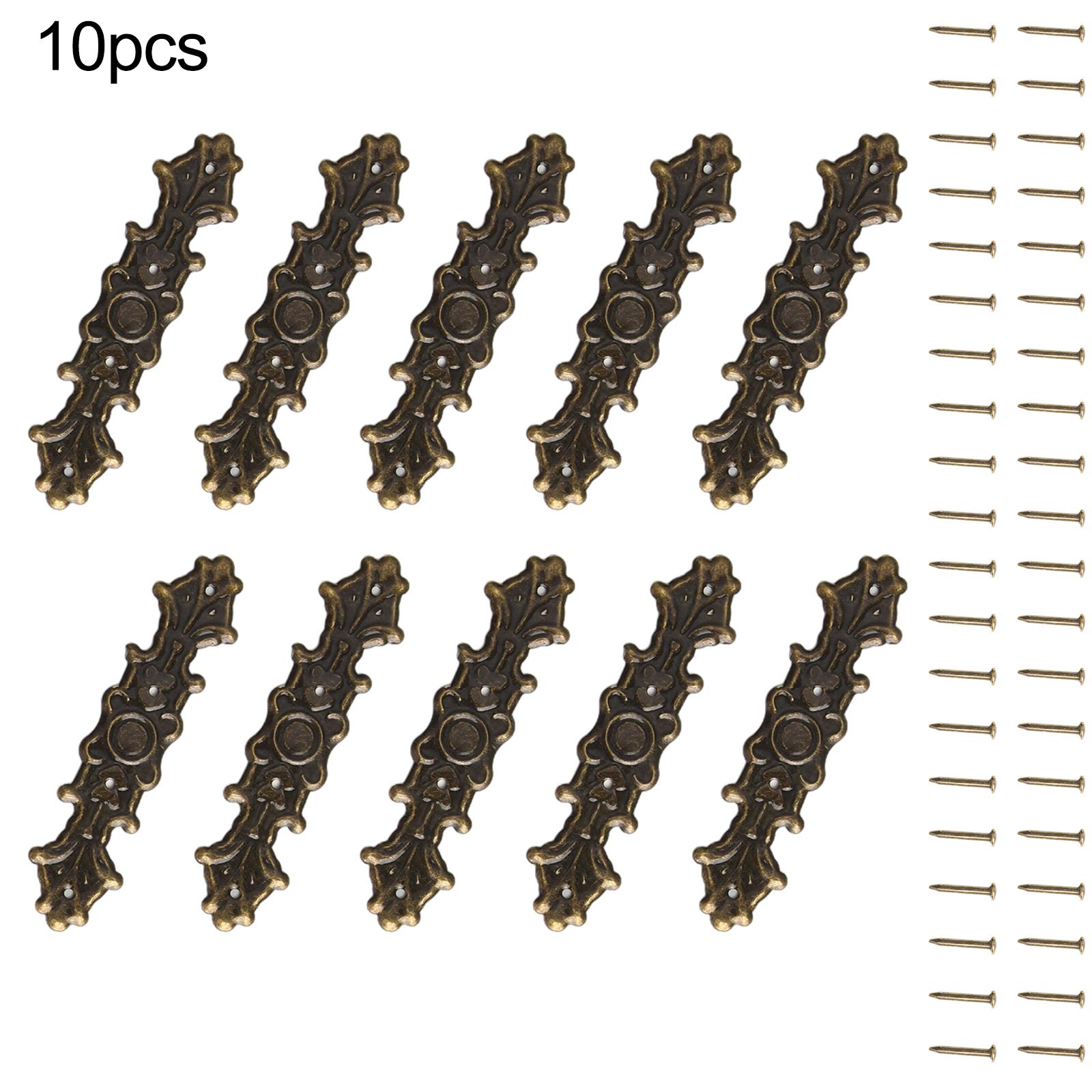 

10pcs Box Corner Protector Antique Jewelry Chest Decorative Feet Wooden Boxes Support Bases Triangle Carved Corner Protector