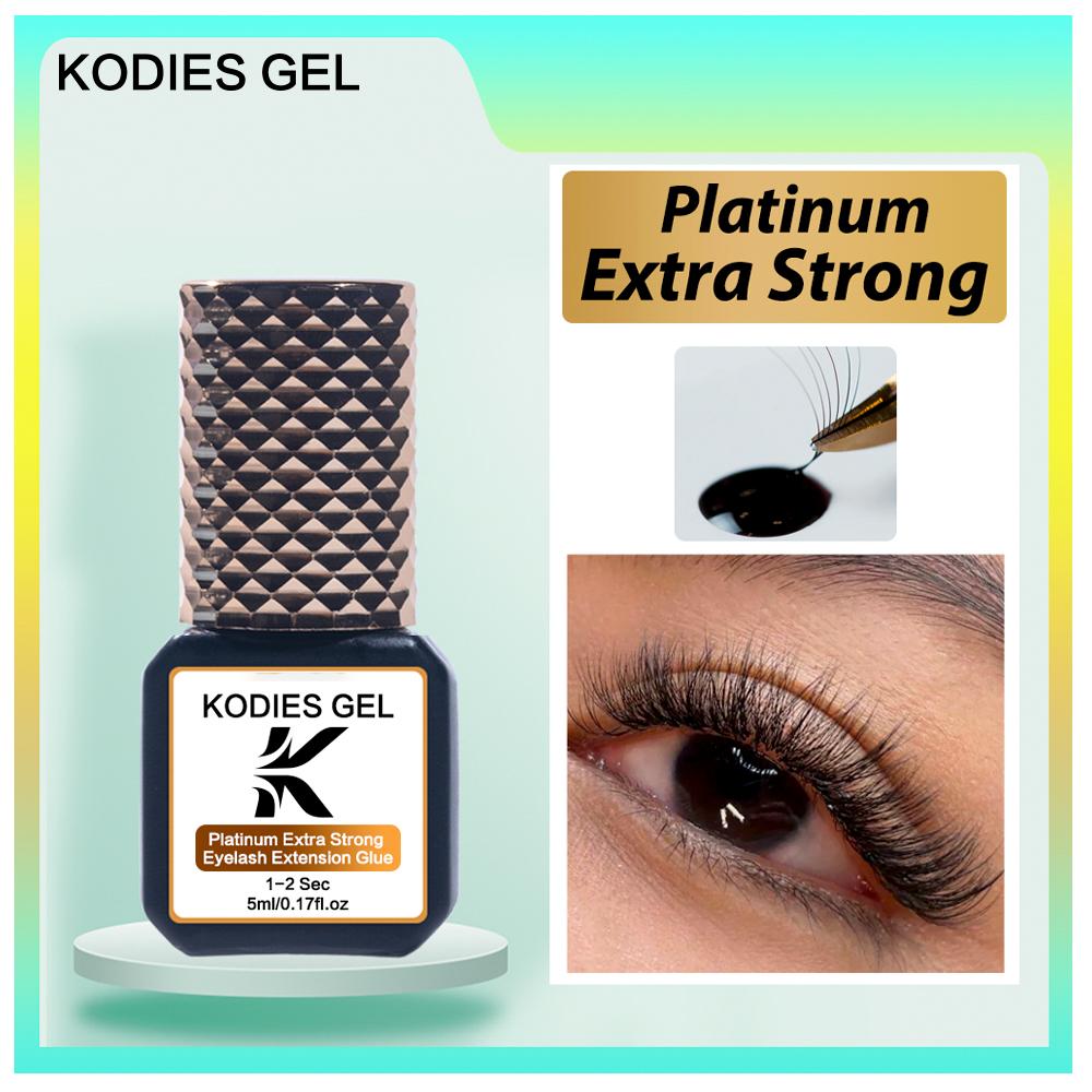 KODIES GEL Extra Strong Eyelash Glue Extension Supplies 5g 0.5 Second Dry Lash Glue для накладных ресниц Водостойкий клей для подъема ресниц