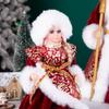 Rot-Gold Jacquard Snegurochka Weihnachtspuppe