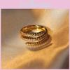 Elegant Fashionable Adjustable Copper Ring For Women With Chic Geometric Design