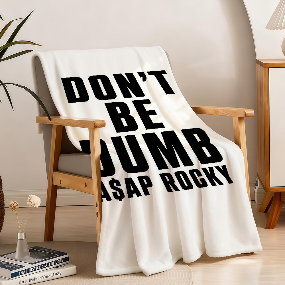 Blanket Throw Super A-ASAPS-ES Cosy Plush Living R-RockyS-ES Room Sofa Dont Couch Childish Birthday Dumb Be Gifts