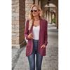 Women's Versatile Long Sleeve Cardigan Solid Color Pocket Spring Fall Clothing