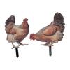 2pcs Hen Garden Stake Ornament Acrylic Stereoscopic Simulation Colorful Outdoor Chicken Ground Plug