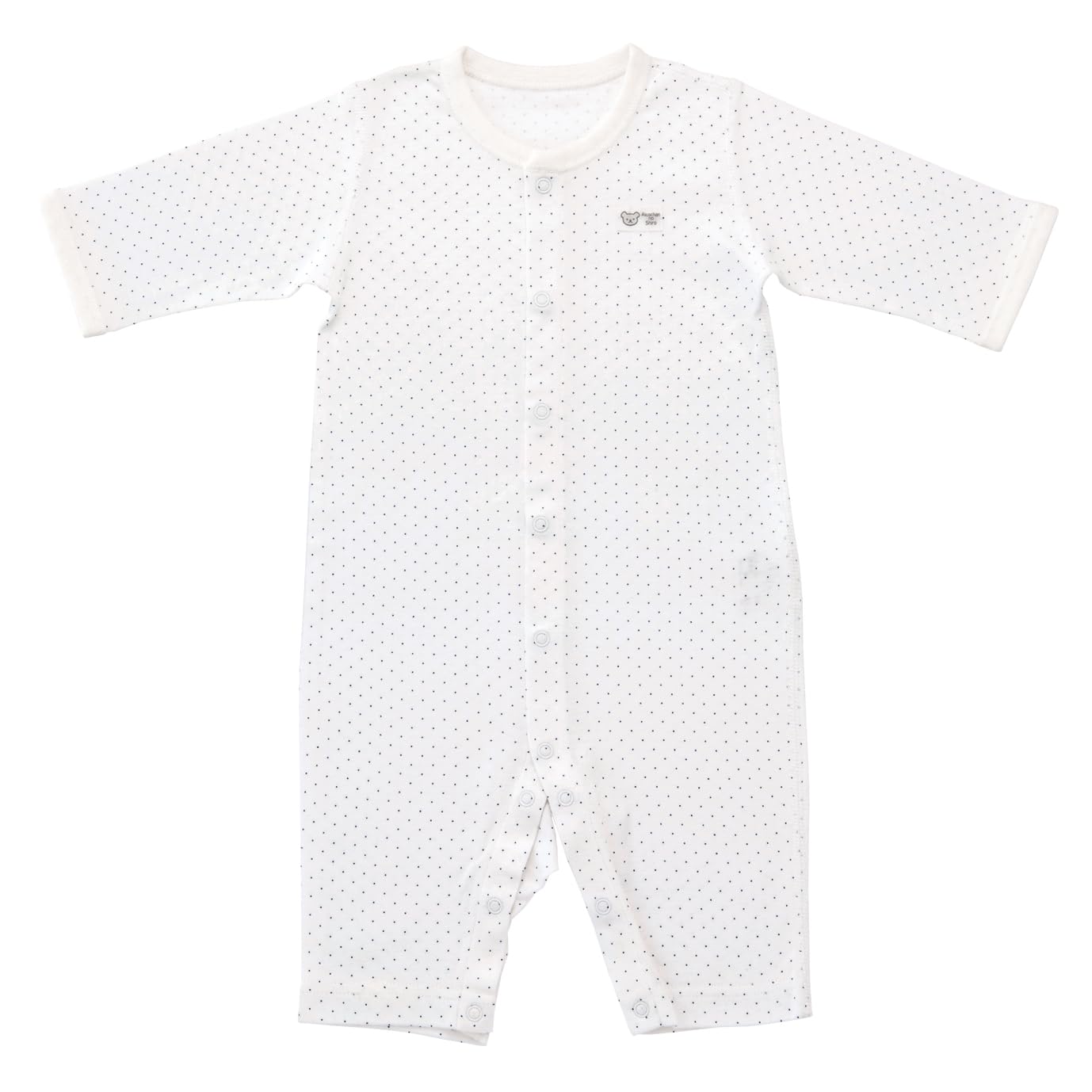 

размер горошек сделано в Японии [Baby Castle] Боди с длинным рукавом и длинными штанинами, 70, в горошек, темно-синий,