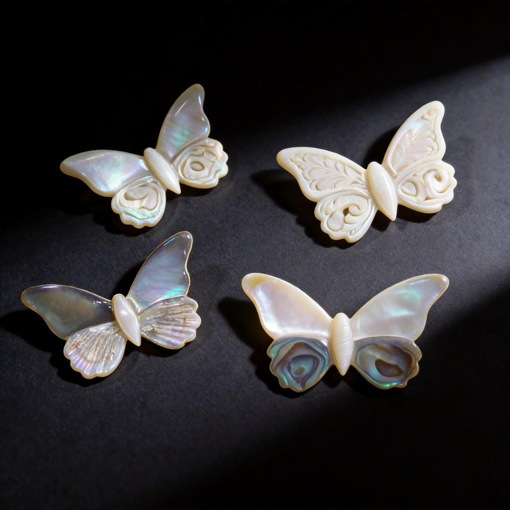 Shell Butterfly Brooch Pin Handmade Cartoon Decor For Women And Men