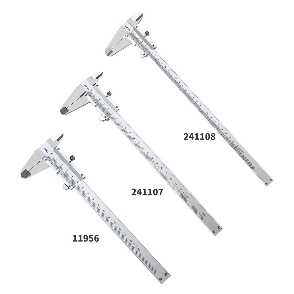Edelstahl Messschieber 150/200/300mm Messschieber Messwerkzeug Manuelles Mikrometer für Tiefen- und Durchmessermessung
