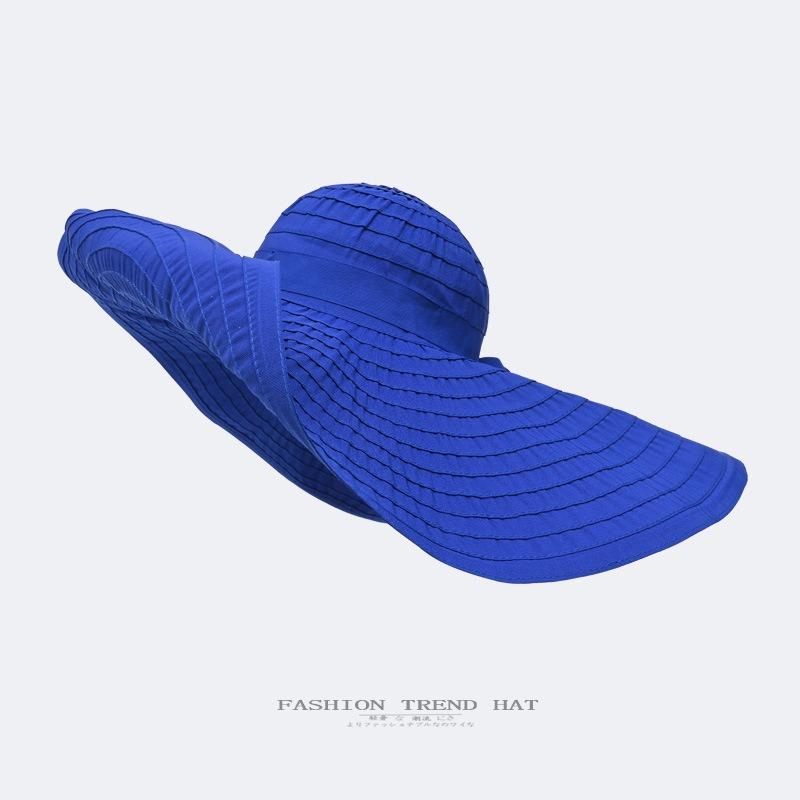 Large Brim Sun Hat - Women's Beach Sun Protection Fisherman Hat - Foldable