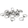 20pcs Stainless Steel Blank Ring Adjustable Design Flat Base Stainless Steel Ring Round Pad 8mm Adjustable Ring Jewelry Making