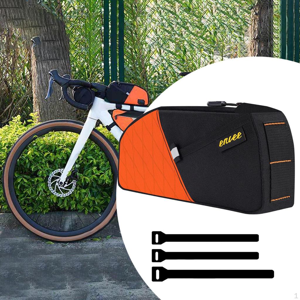 Bike Frame Storage Bag Tube Pocket Cycling Pack Strap On Pouch for Phone Tools Accessories