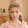 Birthday Gifts Princess Aisha Tiaras Rhinestone Hairpin Children Girls Hair Comb Crystal Crowns