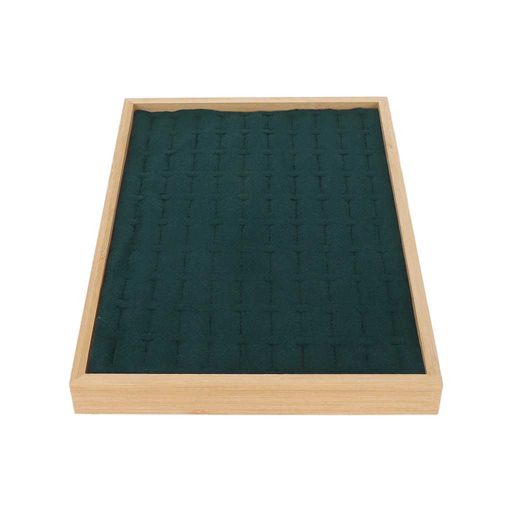 Schmuckschubladen-Organizer Mehrzweck 100 Fächer Ring-Schubladen-Aufbewahrungseinsatz für Juweliergeschäft Messe Grün