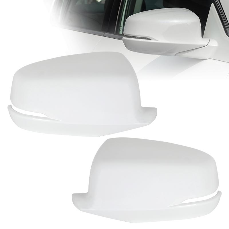 Primed White/Glossy Black Rearview Mirror Housing Cover Cap W/Turn Signal For Honda Accord 2013 2014 2015 2016 2017 US Model
