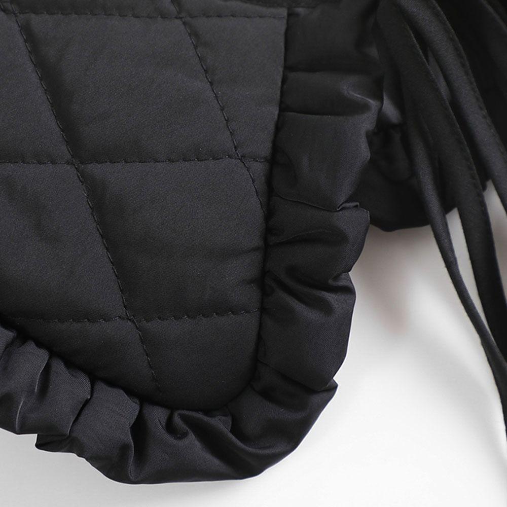 Fashion Padded Quilted False Collar Plaid Texture Thick Shawl Necklace Scarf Winter
