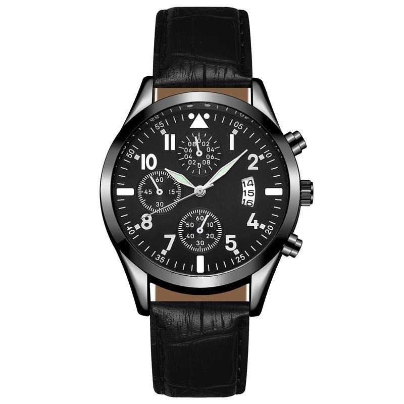 Men S Casual Business Multifunctional Calendar Luminous Men S Watch, Men S Watch Belt Watch Quartz Watch