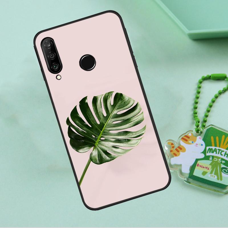 Monstera Leaves Palm Tree Flowers For Huawei Nova Y90 Y70 Y60 Y61 Y91 Y72 9 10 SE 12i 12s 11i 5T P60 Pro P20 P30 P40 Lite Case