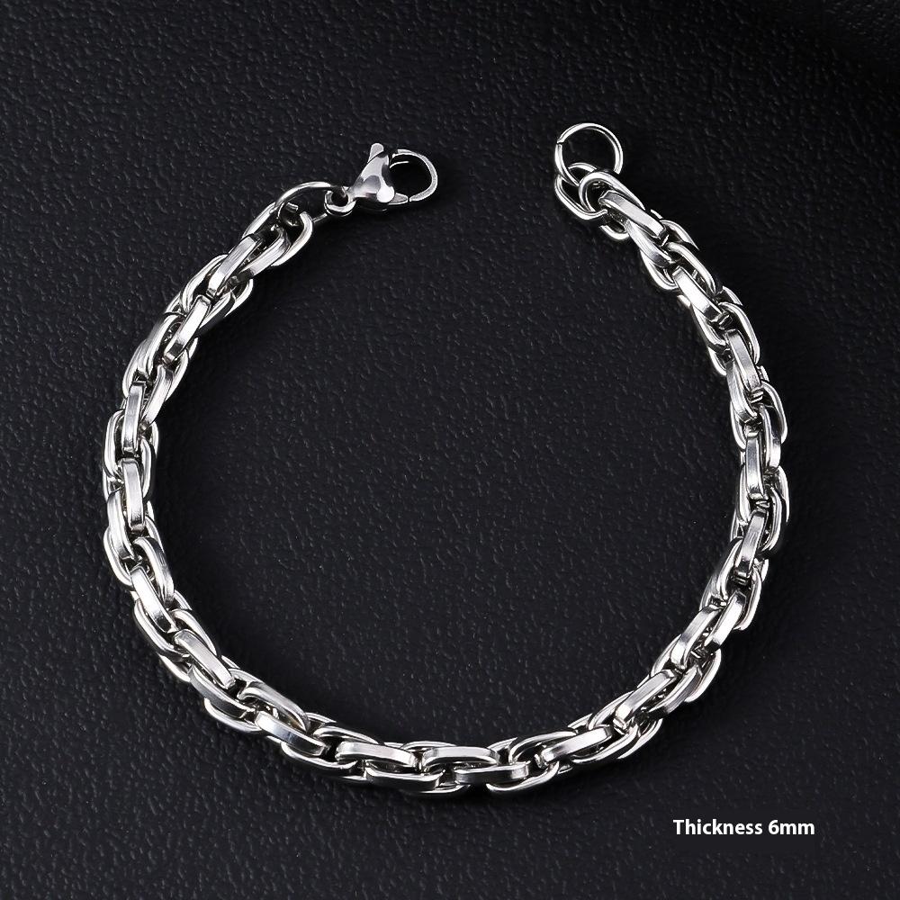 Bracciale da Uomo in Acciaio Inossidabile Semplice Prepotente Punk Alto Senso Cubano Acciaio al Titanio Bracciale Gioielli da Uomo