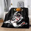 1 Stück Astronauten-Druck Leichte Flanelldecke, Bequeme und Warme Decke, für Camping Sofa Bett und Couch Büro, Geschenk