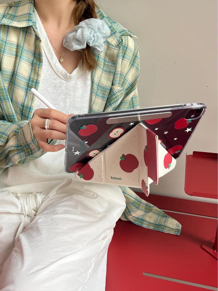 Red Apple Splash-Proof Side Suction Case for iPad Mini 6 (2025 Version)