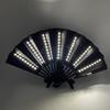 Rose Lace Edge LED Folding Fan - Wedding Gift & Dance Prop