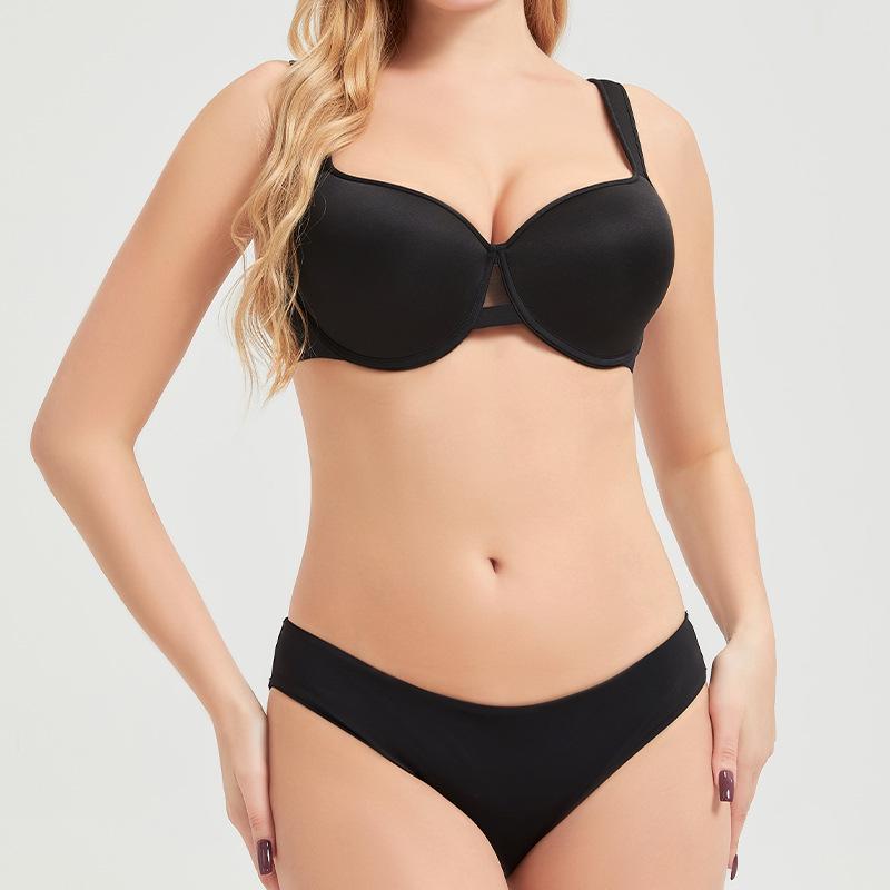 Übergröße Nahtloses Vollschalen-BH-Set - Hebt & Formt, Atmungsaktiv, Anti-Erschlaffung.