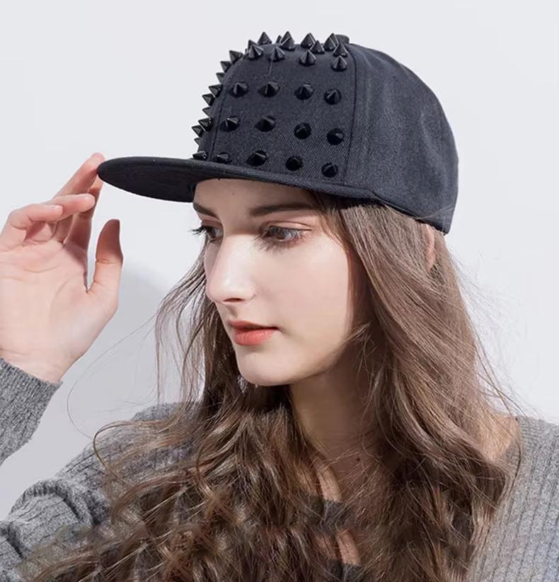 Nail Hat Street Personalized Fashion Rivet Duck Tongue Hat Hip Hop Street Dance Hat Flat Edge Baseball Hat