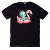 T-Shirt Niedliches Dinosaurier In Der PoolpartyWird In Neuem Fenster Oder Tab Geöffnet