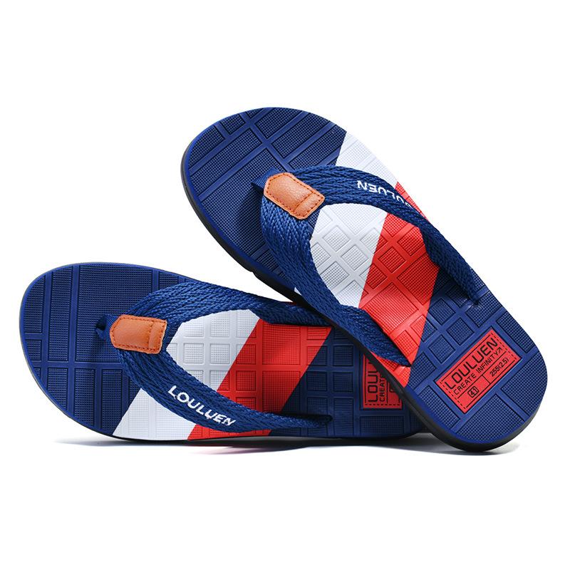 Summer new flip-flops men's high-end casual pinch-in men's slippers wear non-slip beach slippers