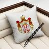 For Serbia Serbian Coat Of Arms Throw Pillow Case Sham 45X45Cm 40X40Cm Square Car Pillowcase Pad Cushion Cover