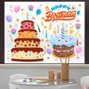 Creative Birthday Party Glass Stickers for Children's Room, Bedroom, Living Room, Kitchen and Bathroom