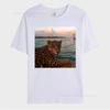 Leopard Printed Men's T-Shirt Street Loose Casual Short Sleeves Summer Breathable High Quality Cotton Streetwear  Women's Tops