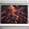 2D, 1 piece of red-hot lava plain background wall hanging fabric, background decoration, room, photography studio prop