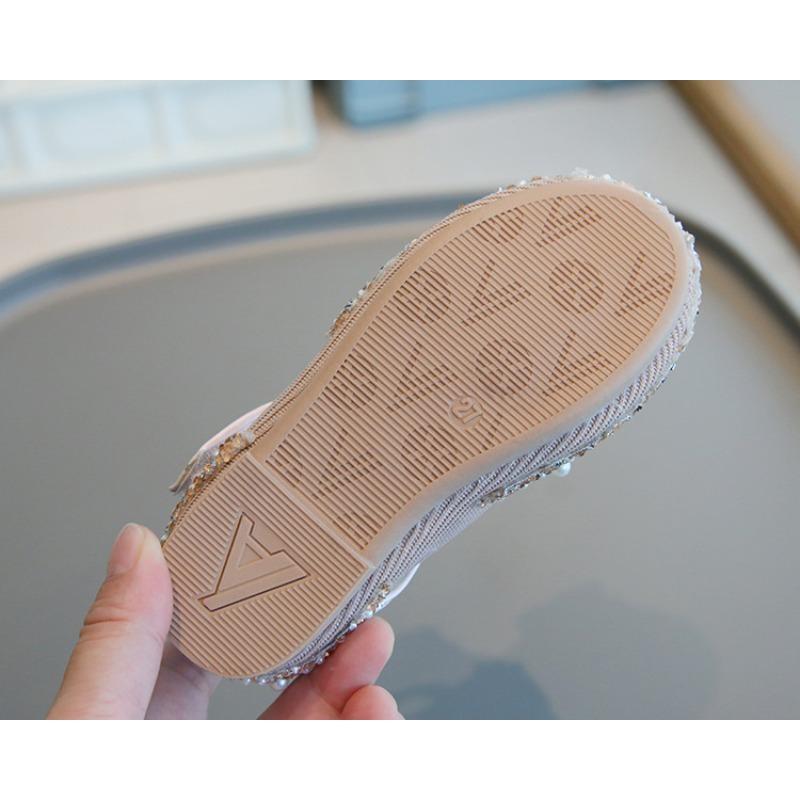 Girls' Princess Style Shoes Children's Dance Shoes with Rhinestones, Bowknot Performance Flats for Toddlers & Girls