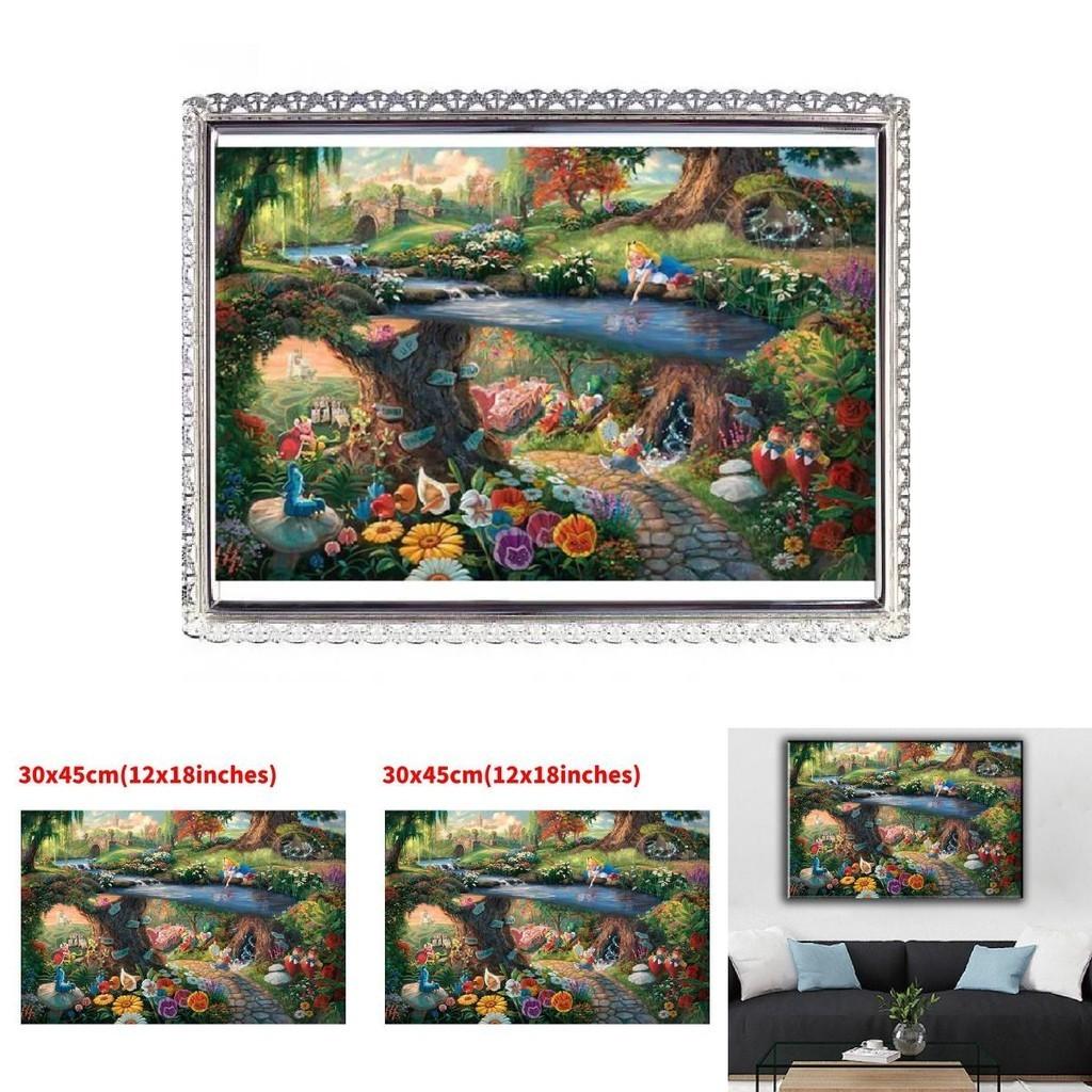 Mermaid Princess Canvas Wall Art Modern Fairy Tale Story Bedroom Children's Room Decorative Painting